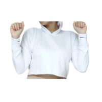 Cropped de Moletom com Capuz